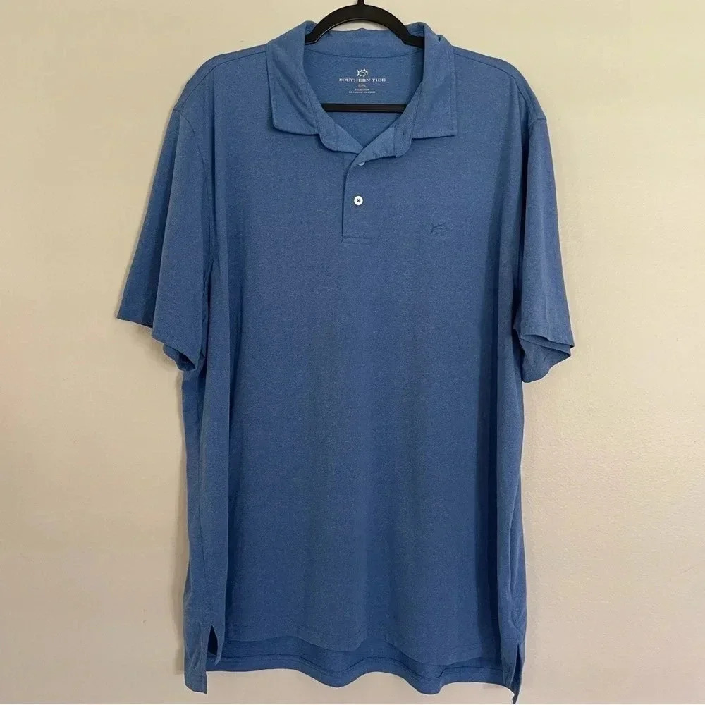 Southern Tide Lightweight Golf Activewear Polo Blue Heather Men’s Size XXL